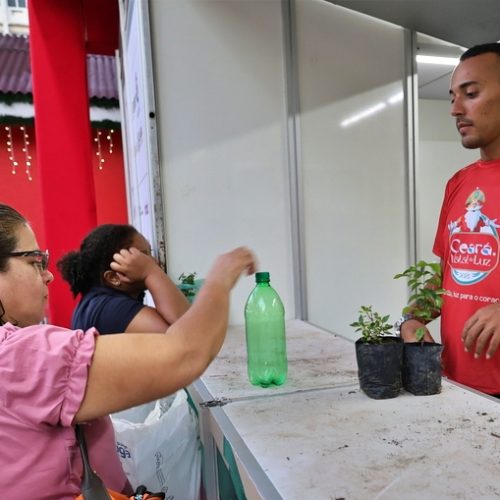 Projeto Re-ciclo recebe doação de 16 toneladas de garrafas PET do Ceará Natal de Luz 2023