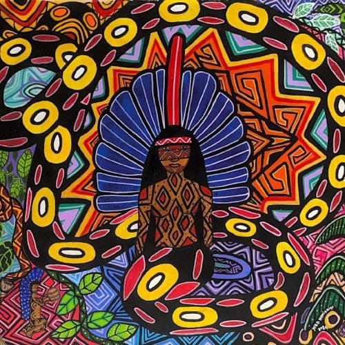 “Yube Nawa Ainbu” (2025), acrílica sobre tela de Yaka Huni Kuin (Crédito das imagens: Divulgação/Museu DAS)